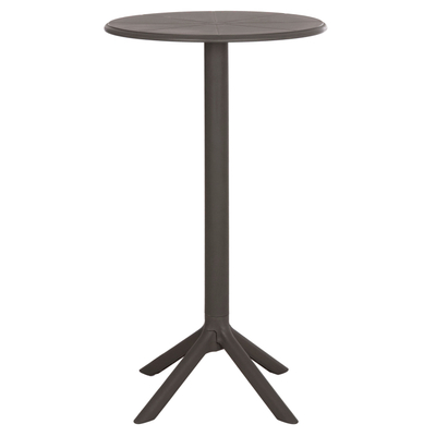 Tavolinë bar Terrin HM6126.15, rrumbullake, polipropilen, 60x106 cm, jeshile ulliri e errët