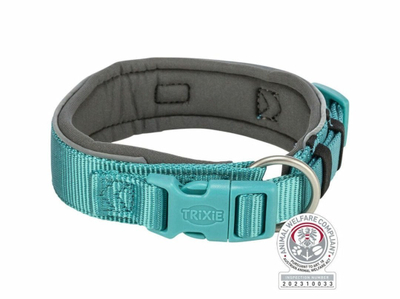 Qafore për qen Trixie Premium, 33-42x3.5 cm, ekstra e gjerë, aqua edhe gri grafit