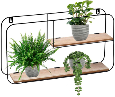 Raft muri Trends4You, metal dhe MDF, 52 x 10.5 x 29 cm, i zi