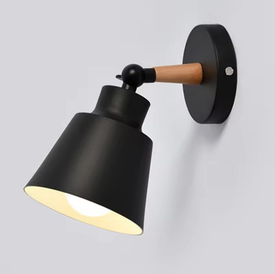 Applikë murale ZD129 Loft, E27, metal, e zezë mat