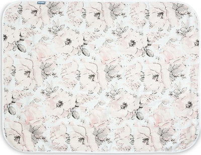 Batanije për bebe Sensillo Peonies Plaid, muslin pambuku, 80 x 100 cm, me lule pastel