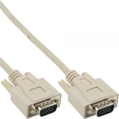 Kabllo VGA InLine D Sub 17712D, 5m, e bardhë