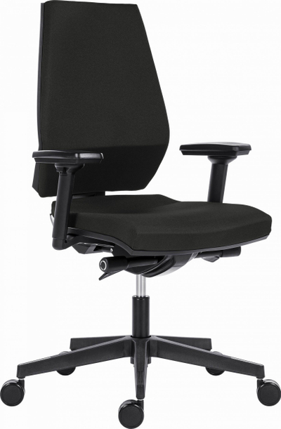 Karrige zyre ergonomike Powerton ERGO SIMA Office, mbështetje lumbare, mbështetëse krahësh 3D, e zezë