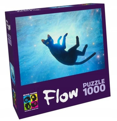 Puzzle Brain Games Flow Black Cat, 1000 copa, për të rritur