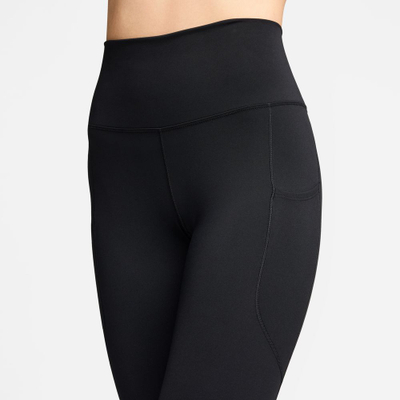 Leggings Nike One Pocketed, bel i lartë, 7/8, të zeza