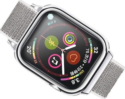 Rrip ore inteligjente Kyohaya ZB74IW2, Nylon Loop, për Apple Watch 4 44mm, argjendtë