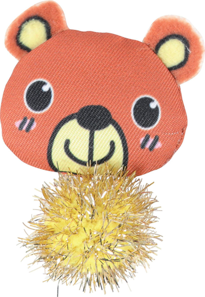 Lodër për mace Zolux Lovely arush pelushi, me catnip, me pompom, portokalli