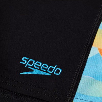 Костим за капење за момчиња Speedo Digital Panel Aquashort, Endurance+, црно сина