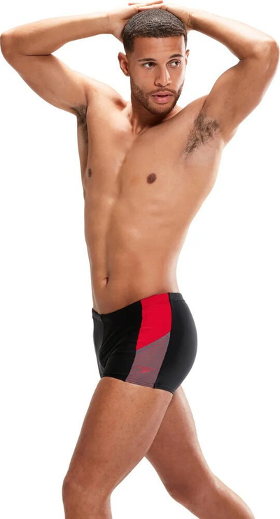 Rroba banje për çuna Speedo Dive Aquashorts, Endurance10, me kordon te beli, të zeza me të kuqe
