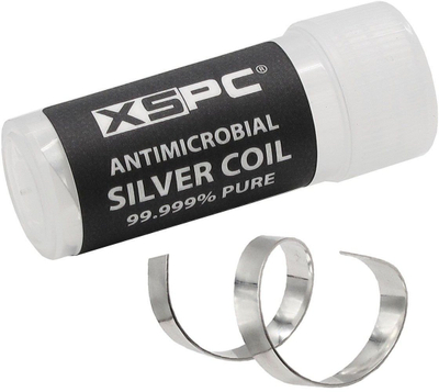 Антибактериска спирала XSPC Antimicrobial Silver Coil, сребрена, за ладење со вода