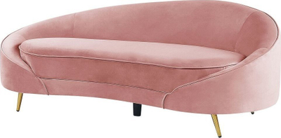 Divan Beliani Savar, kadife, 3 vende, rozë pastel