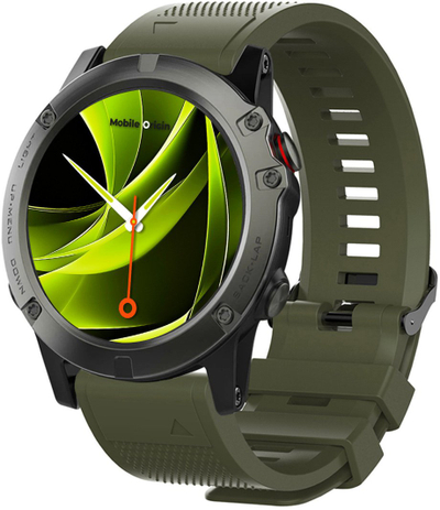 Rrip ore Mobile Origin Easy Strap Watch, 20mm, silikon, jeshil i errët