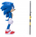 Figurë koleksionare Jakks Pacific Sonic the Hedgehog Sonic 2, 10", artikuluese, blu