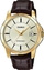 Orë Casio MTPV004GL-9A quartz, me rrip lëkure kafe