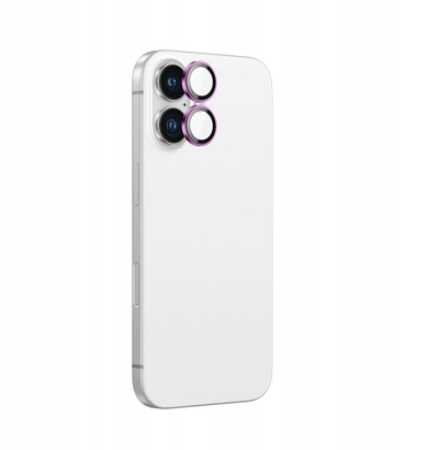 Mbrojtëse lentesh Amazingthing AR Aluminum, për iPhone 16 16 Plus, xham mbrojtës, rozë