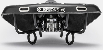 Selë biçiklete Brooks B72, lëkurë, shina çeliku, e zezë
