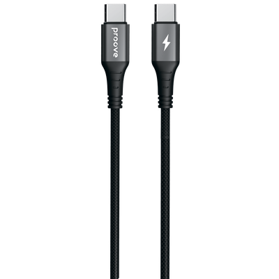 Kabllo karikimi Proove WireX Type-C në Type-C, 60W, 1m, e zezë
