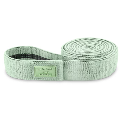 Shirit elastik fitnesi Spokey COTI FLEX Medium, rezistencë 7–12 kg, pëlhurë, jeshil