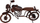 Dekor motoçiklete Home Styling Collection, metal dhe dru, 27 x 10 x 18 cm, bakër i errët