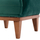 Fotelje bergere Bennington, kadife, 75x100x100 cm, jeshile Cypress