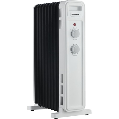 Radiator me vaj Heinner HOH-M09WH-BK, 2000W, 9 elemente, bardh e zi