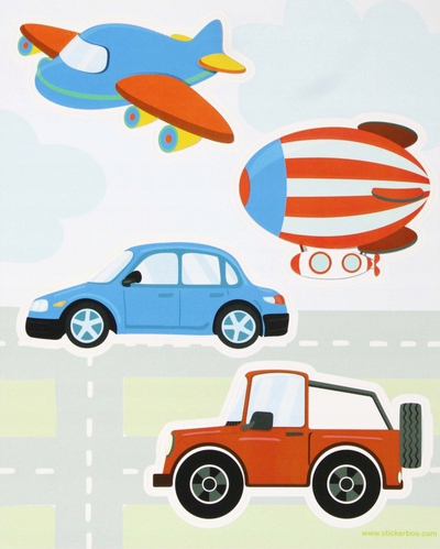 Налепници за прозор Starpak Sticker Boo Cars, декоративни, за деца, повеќебојни