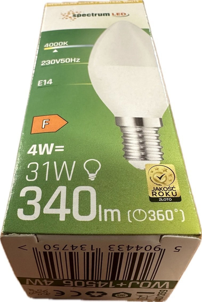 Llambë LED SpectrumLED E14, 4W 340lm, Neutral White 4000K