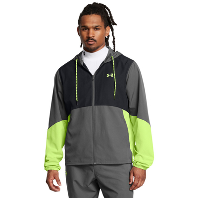 Jaka Under Armour Legacy Windbreaker, meshkuj, me kapuç, gri shumëngjyrëshe