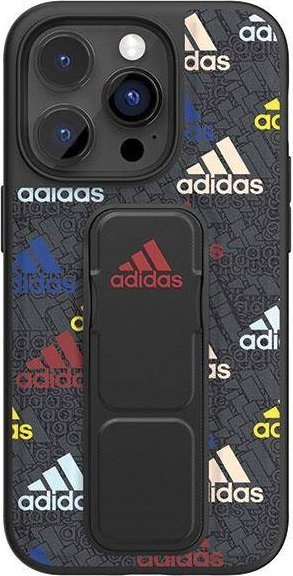Mbulesë telefoni Adidas SP Grip Case për iPhone 14 Pro, e fortë, e zezë me ngjyra