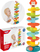 Lodër spirale me topa Woopie Baby Roll Ball, 60cm, 6 topa, shumëngjyrëshe
