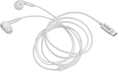 Kufje me kabllo Activejet Wired Headphones Type C, USB Type C, in ear, të bardha