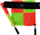 Flamuj gjyqtari YakimaSport Referee Flags, set 2 copë, me kuti transporti