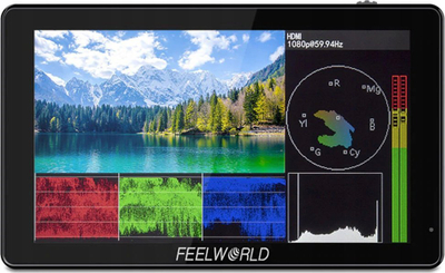 Monitor fushe Feelworld LUT5, 5.5", Full HD, ekran me prekje