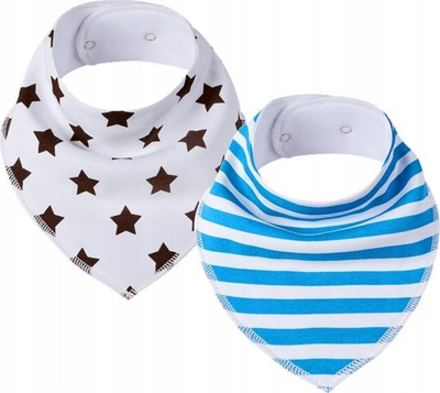 Lençka për bebe Simed Cotton Bib Stars, set 2 copë, pambuk, me yje