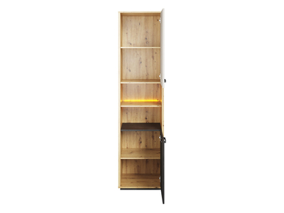 Kabinet me 2 dyer QUBIC QB-04, kaftë, hirtë, zezë