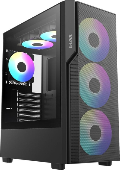 Kasedë PC 1stCOOL Gamer 5, ATX mid tower, 3 ftohsa ARGB, USB 3.0 dhe USB C, e zezë