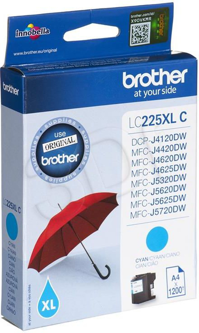 Ngjyrë për printer Brother LC225XLC, i kaltër