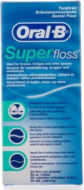 Fije dentale Oral-B Super, 50 copë, të kaltra