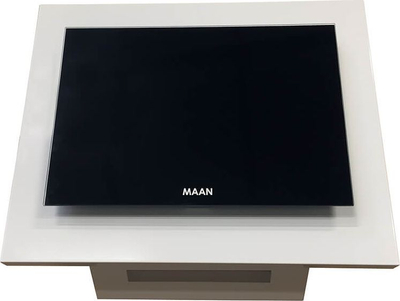 Aspirator muri vertikal Maan Vertical P2, 60 cm, ndriçim LED, bardh e zi