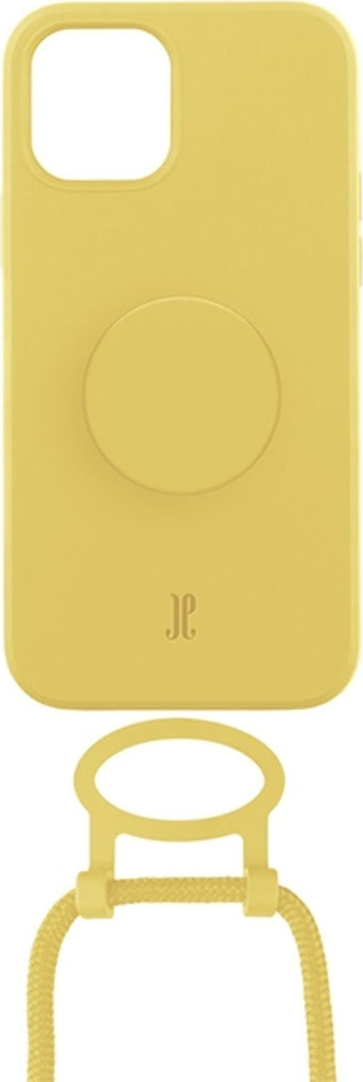 Mbrojtëse telefoni Just Elegance Rabbit's Paw për iPhone 11, me PopSocket, me litar, e verdhë