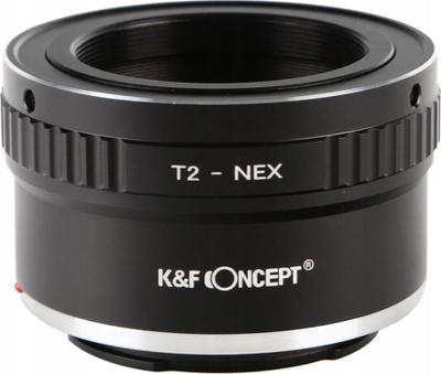 Adapter objektivi K&amp;F Concept KF06.252, Sony E / NEX për T2 mount, i zi