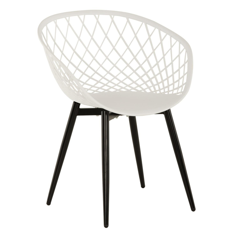 Kolltuk Ariadne 63x56x80Hcm (HM8001.21), bardhë/ zezë