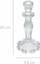 Mbajtëse qiriri Feeric Christmas Glass Chandelier, qelq transparent, 20 cm, transparente