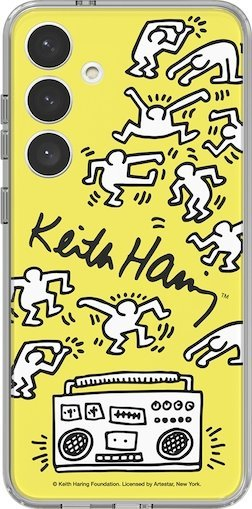 Mbrojtëse telefoni Samsung Galaxy S24+, Keith Haring Dance Plate Suit Case, e verdhë