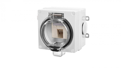 Prizë rrjeti Elektro-Plast Oyster IP66, RJ45, CAT 6A, e bardhë