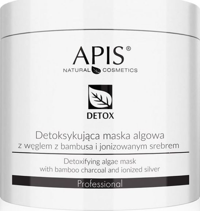 Maskë alginate për fytyrë Apis Detox Algae Mask, me qymyr bambuje dhe argjend të jonizuem, 200g
