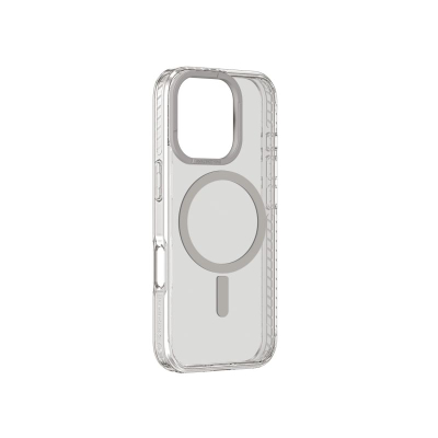 Maskë Amazingthing Titan Pro Mag për iPhone 16 Pro, me unazë magnetike MagSafe, transparente gri
