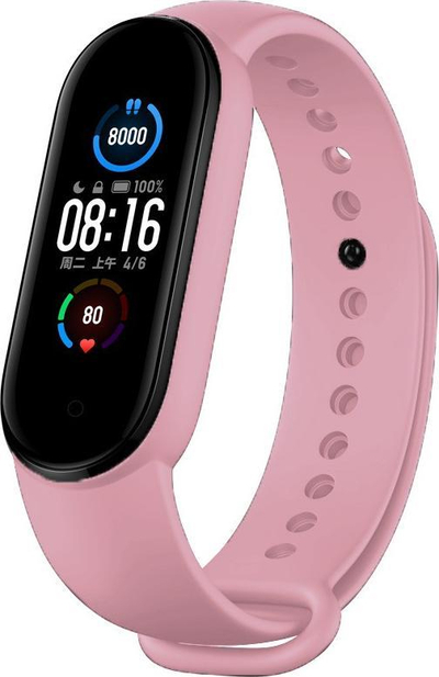 Rrip silikoni Devia për Xiaomi Mi Band 5, sport, rozë