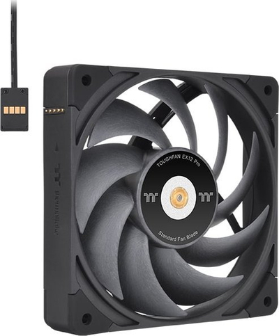 Ventilatorë PC Thermaltake TOUGHFAN EX12 Pro, 120mm, PWM, set 3 copë, ngjyrë e zezë