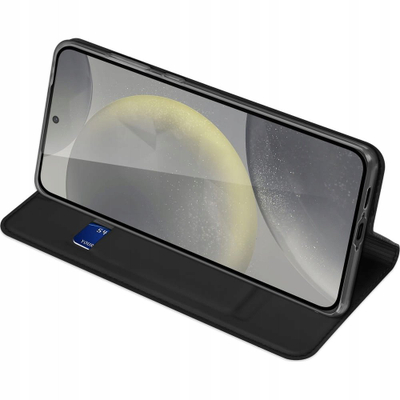 Мобилна маска DUX DUCIS Samsung Galaxy S24 FE Skin Pro Series, со држач, со џеб за картички, црна